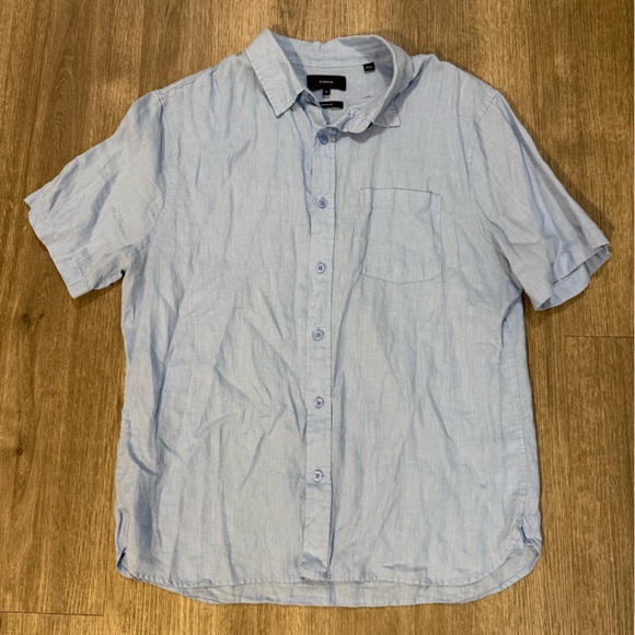 Vince Linen Short Sleeve Shirt - Picture 1 of 2